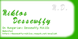 miklos dessewffy business card